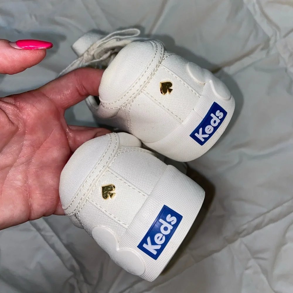 HTF Keds x Kate Spade New York Triple Kick Heart Sneakers White Shoes